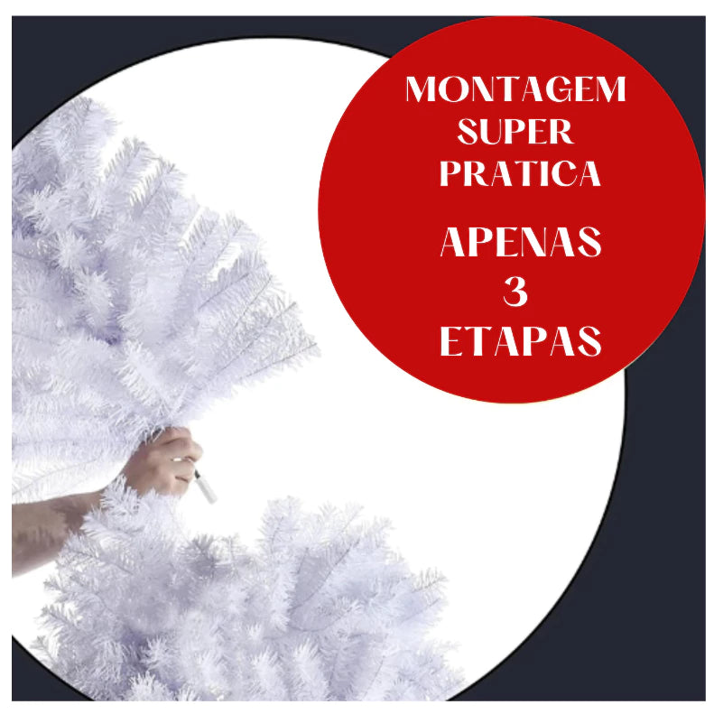 Árvore de Natal Branca (Pisca-Pisca Grátis)