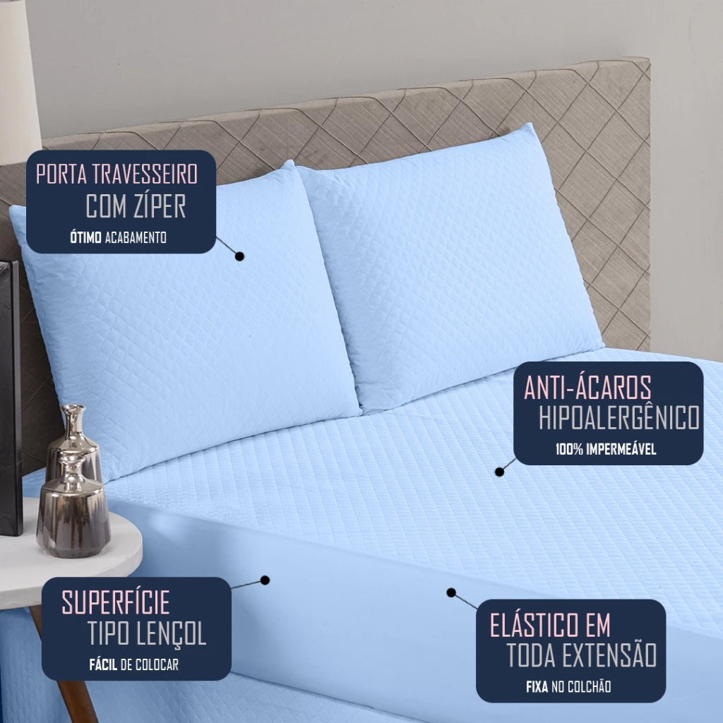 Protetor de Colchão Impermeável Premium (Compre 1 Leve 2)