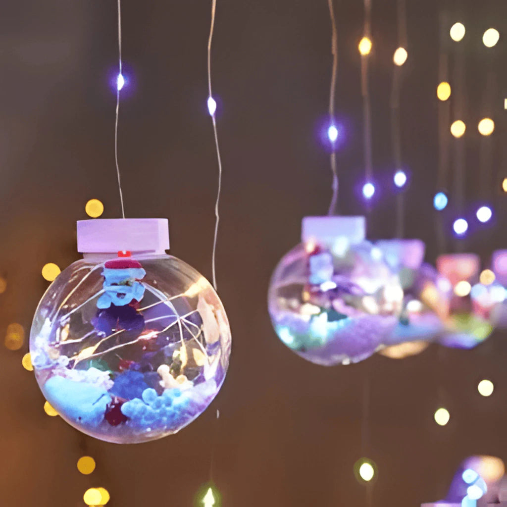 Cascata de Esferas Natalina 3D + BRINDE