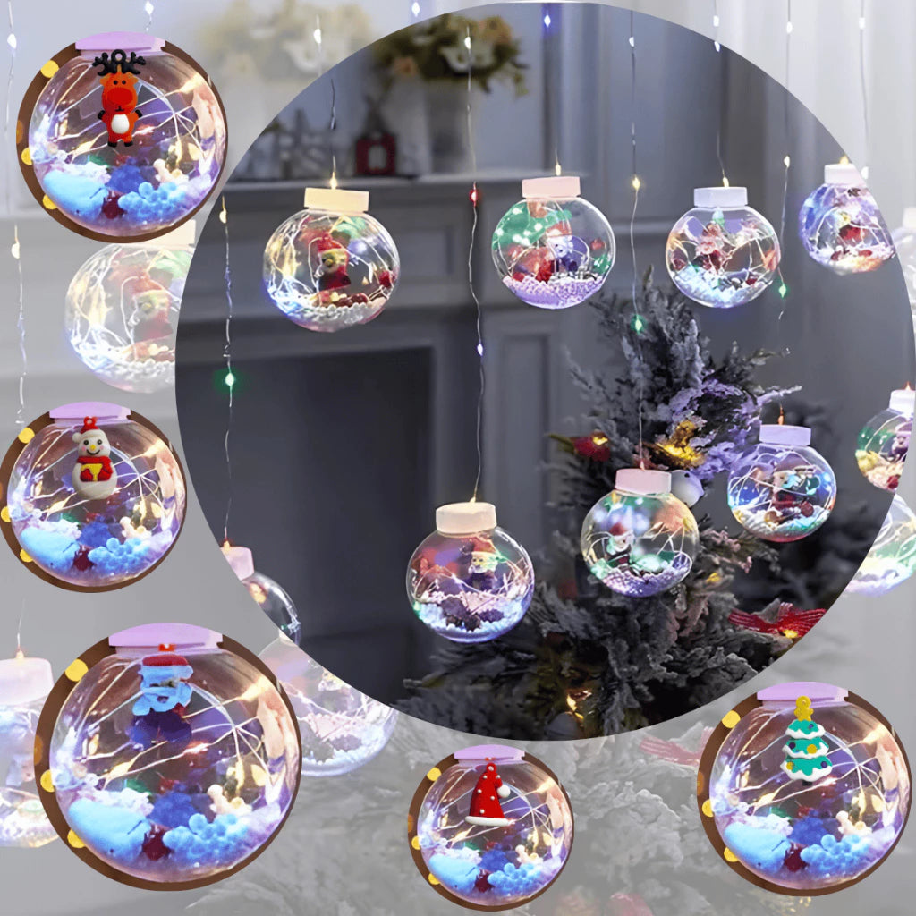 Cascata de Esferas Natalina 3D + BRINDE