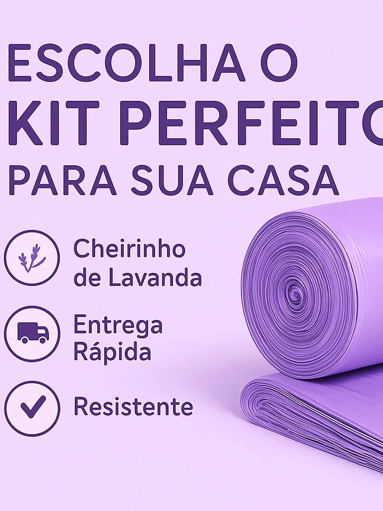 Saco de Lixo Lavanda ( 40 sacos)