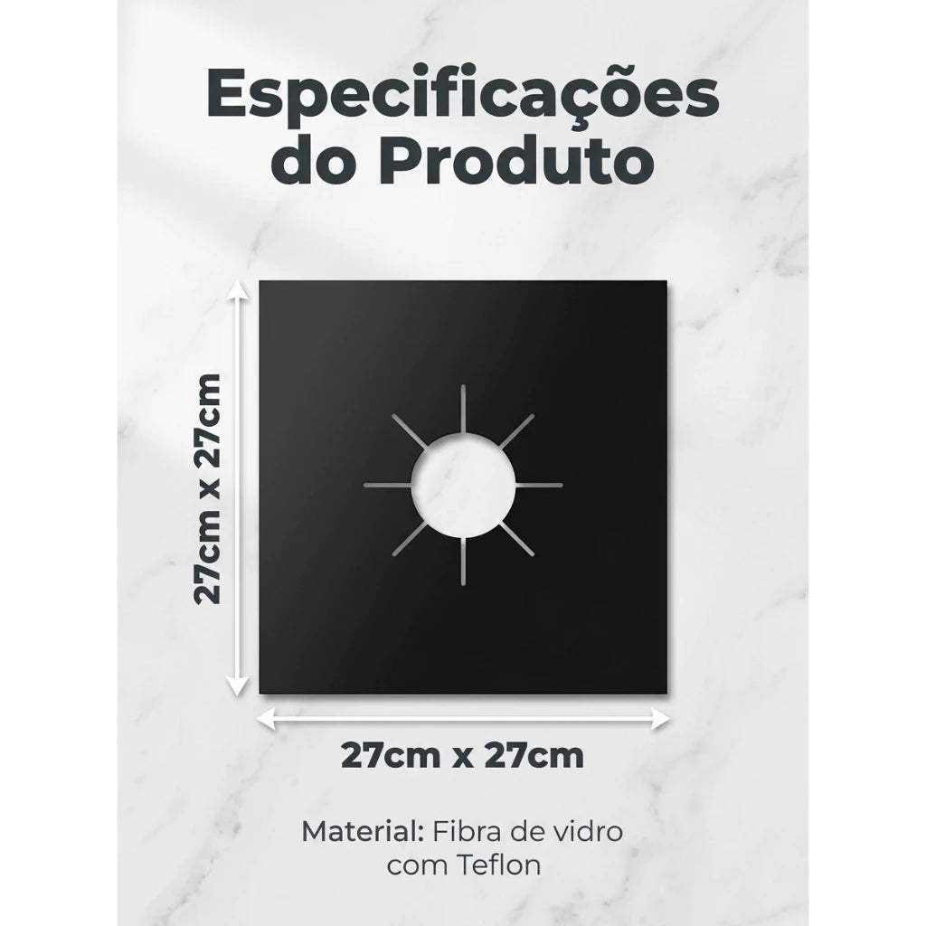 Kit 4 Protetores Reutilizáveis para Fogão