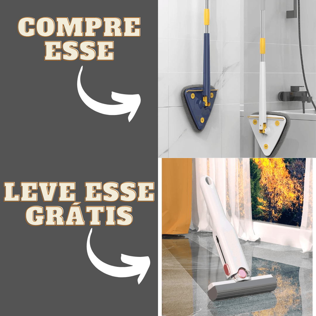 Rodo Mop 360º + Mini Rodo Grátis