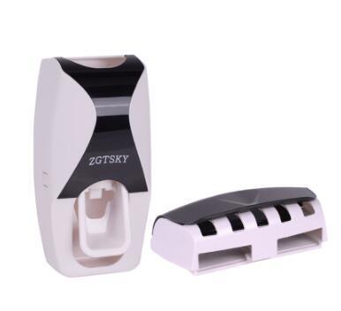 Dispensador Automático de Pasta de Dente e Suporte de Escovas